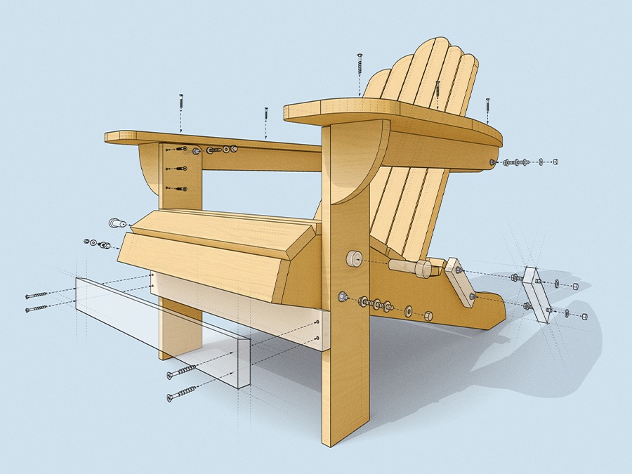 Demo Sketch-up Adirondack chair
